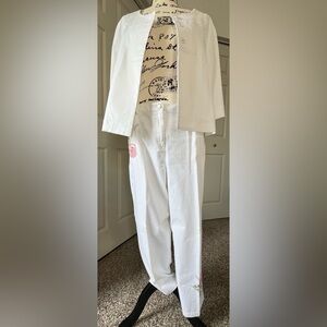 Hearts of Palm White Women's Pants & Jumpsuit Set
